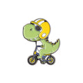Pin's T-rex sur BMX