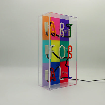 'Art For All' Glass Neon Sign