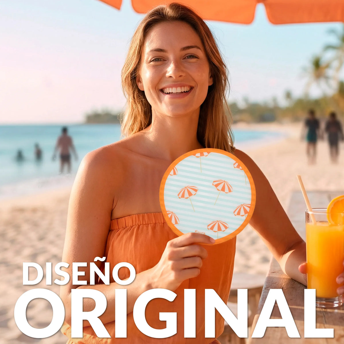 Éventail Pliable Imprimé Parasols