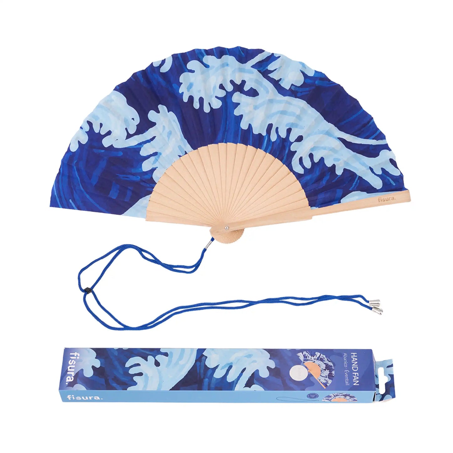 Éventail Motif Vagues – Fisura