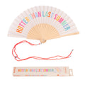 Éventail « Hotter than last summer » Beige