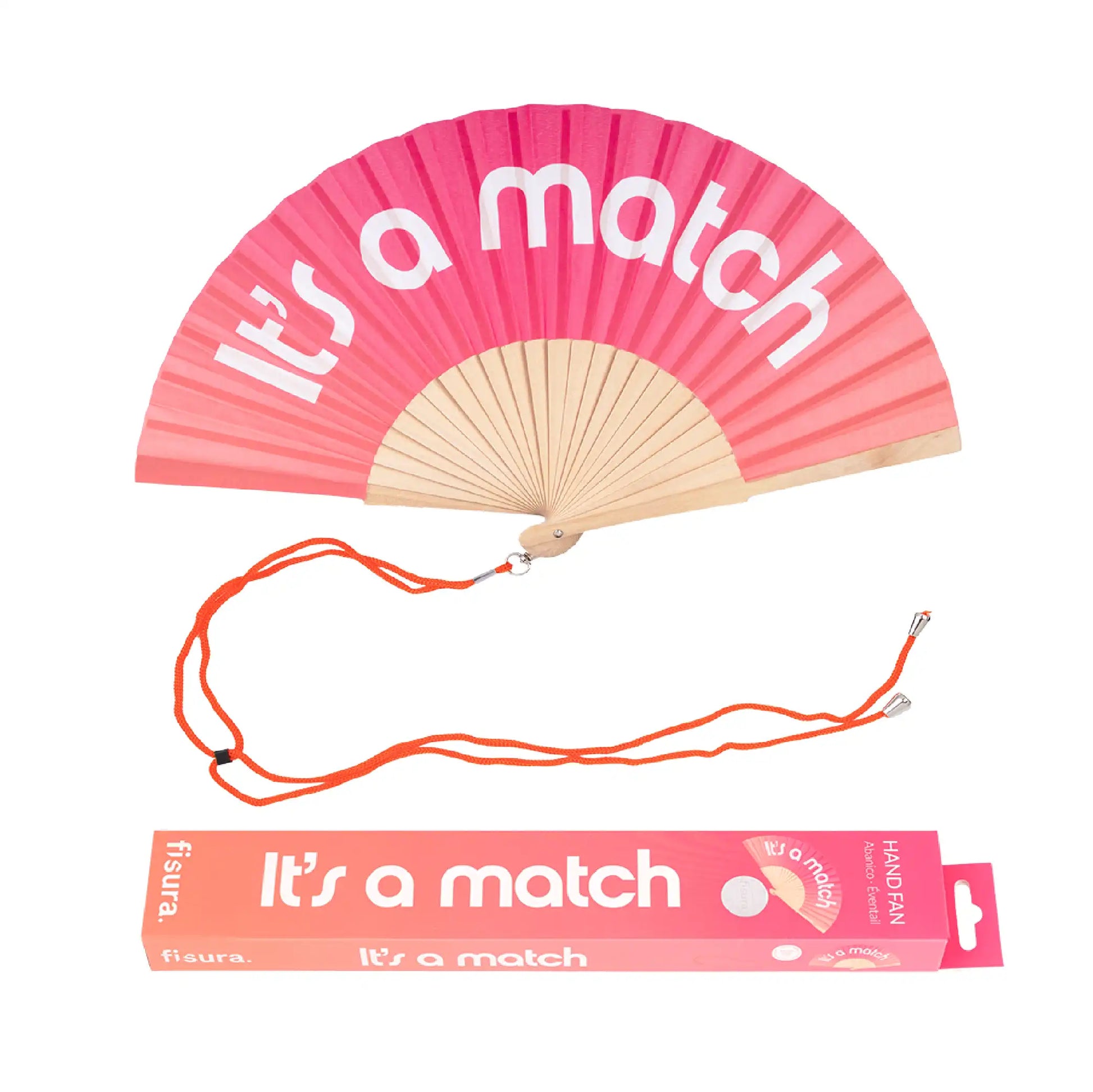Éventail « It’s a match » Dégradé Rose – Fisura