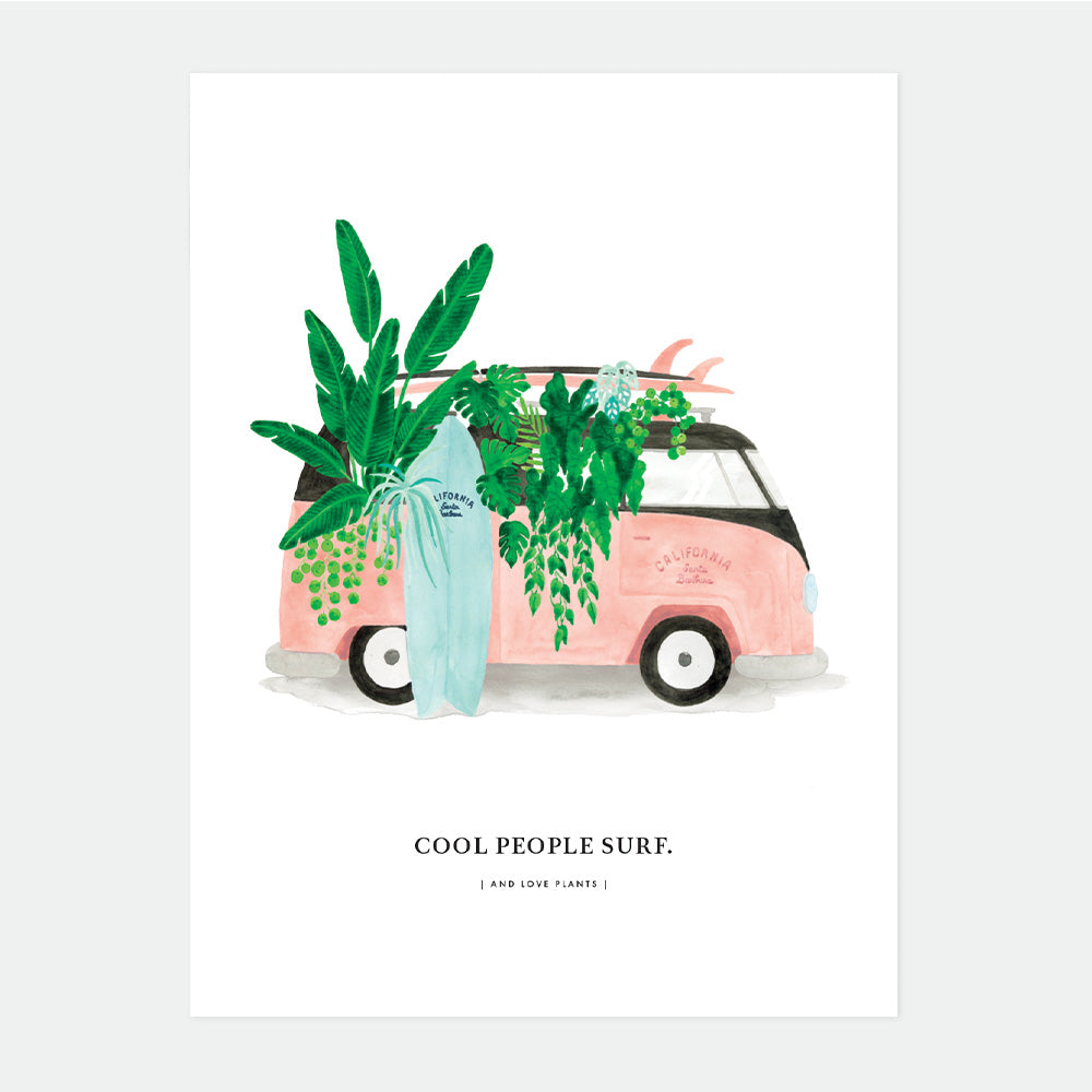 Surf And Plants - Poster