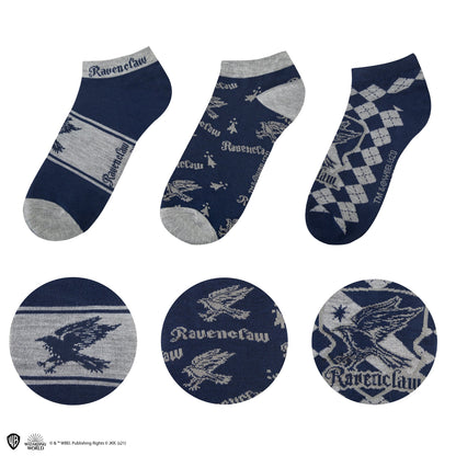 Set of 3 Pairs of Ravenclaw Ankle Socks