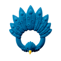 Pauw-bijtring – Blauw