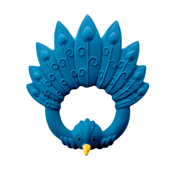 Anneau de Dentition Paon Bleu
