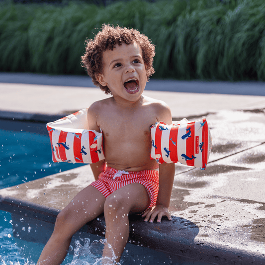 Arm Bands - Red/White - Ocean Stripes