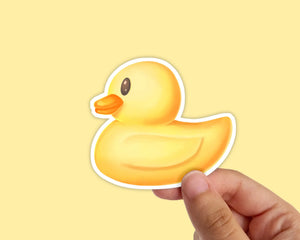 Gele eend bad sticker