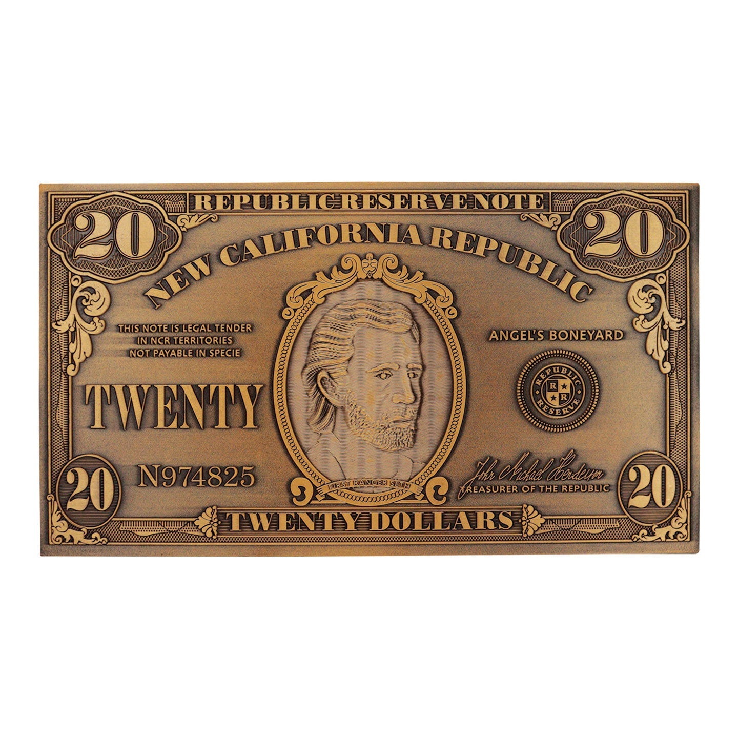 Réplique collector Fallout New Vegas - NCR $20 Bill