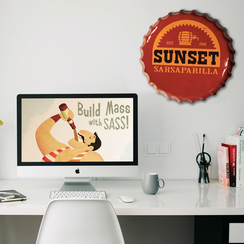 Plaque métal Fallout - Sunset Sarsaparilla Bottle Cap