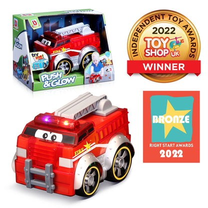 CAMION DE POMPIERS BB JUNIOR PUSH &amp; GLOW
