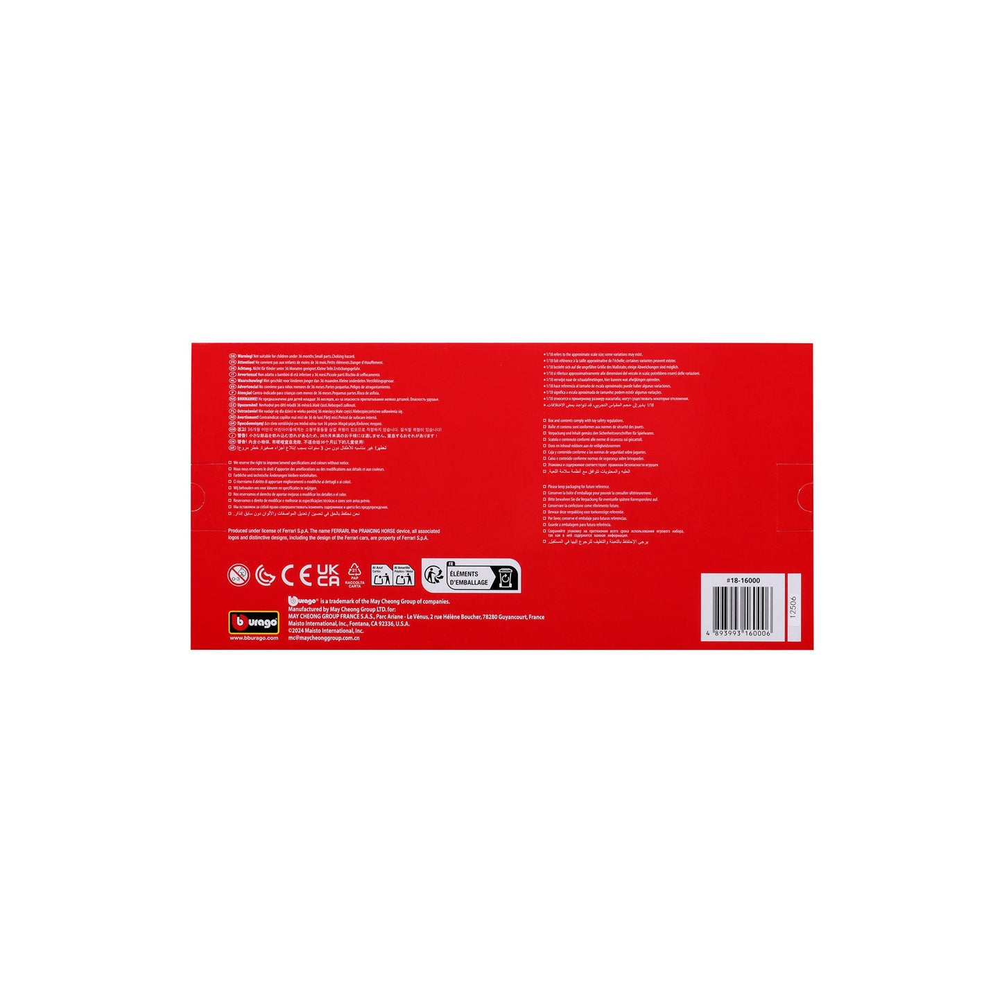 1:18 FERRARI RACE &amp; PLAY SF90 STRADALE ASSETTO FIORANA