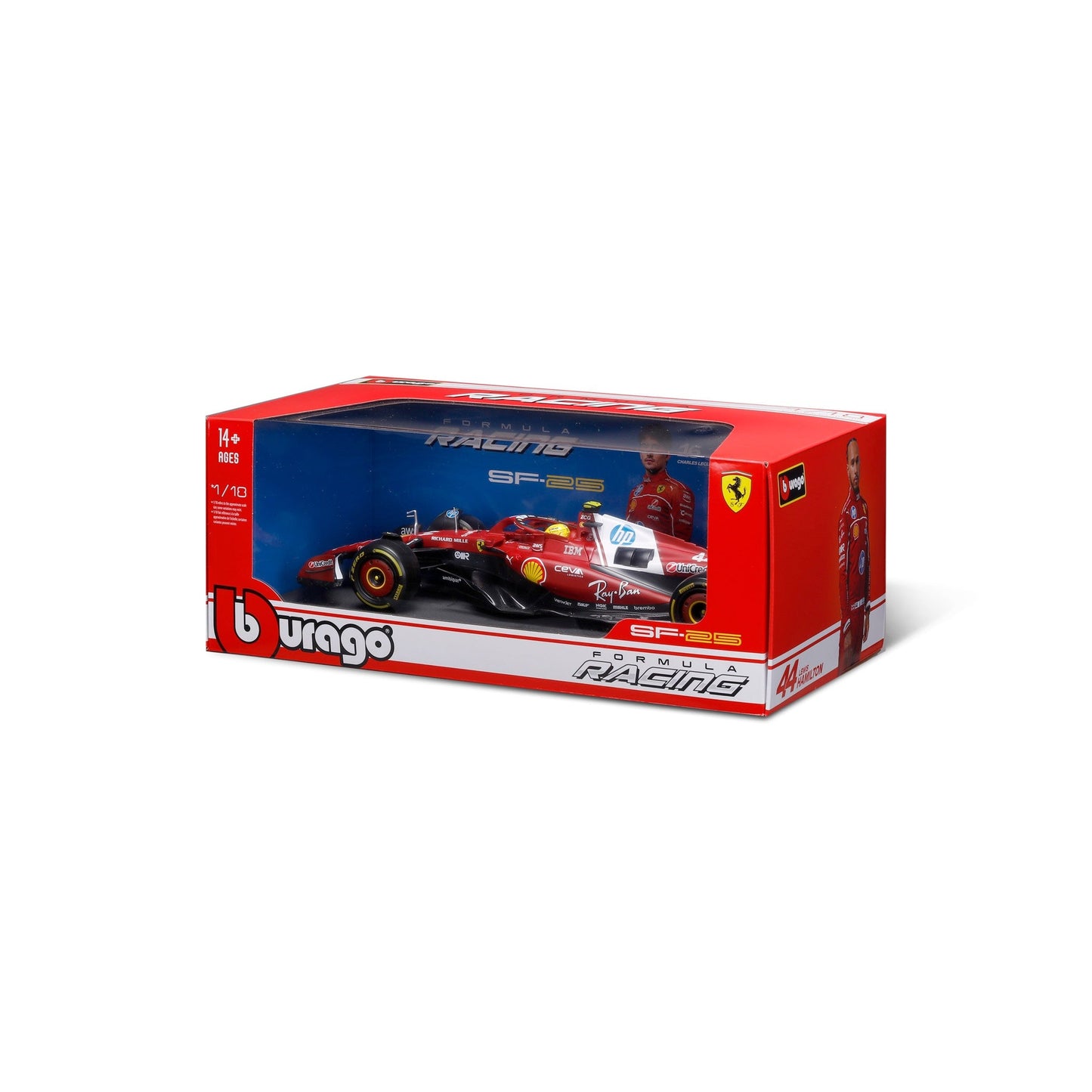 1:18 F1 FERRARI SF-25 2025 HAMILTON WITH HELMET