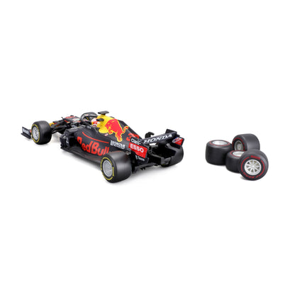 VOITURE DE COURSE RED BULL F1 À CHANGEMENT DE PNEUS (2021) 1:24 VERSTAPPEN PLAYSET