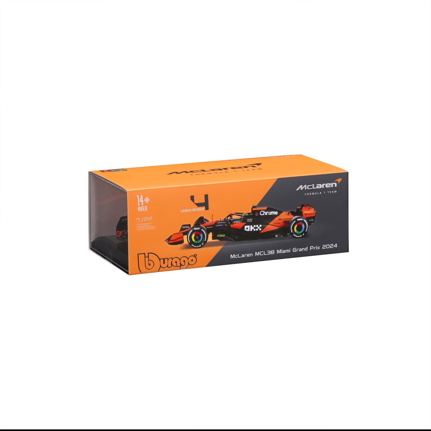 1:24 F1 MCLAREN MCL38 2024 WITH NORRIS HELMET