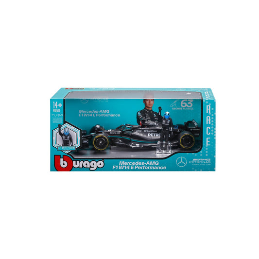 1:24 F1 MB W14 2023 AVEC FIGURINE DU PILOTE RUSSELL