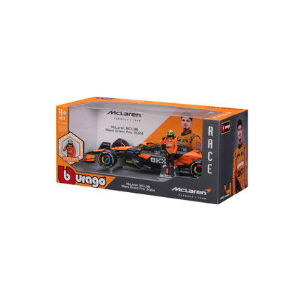 1:24 F1 MCLAREN MCL38 2024 WITH NORRIS DRIVER FIGURE
