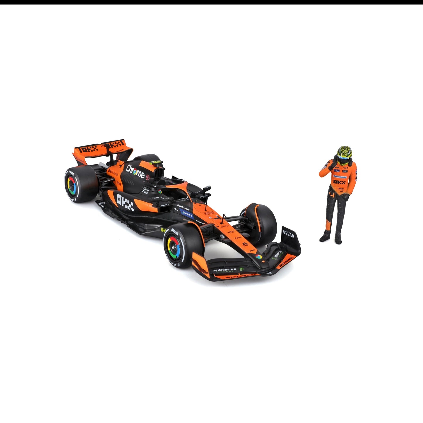 1:24 F1 MCLAREN MCL38 2024 WITH NORRIS DRIVER FIGURE