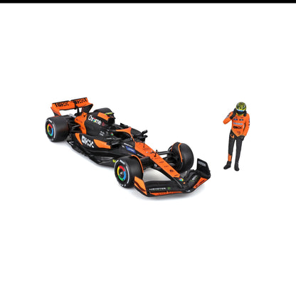 1:24 F1 MCLAREN MCL38 2024 WITH NORRIS DRIVER FIGURE