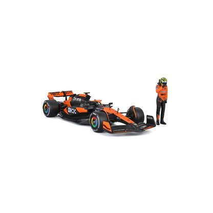1:24 F1 MCLAREN MCL38 2024 WITH NORRIS DRIVER FIGURE