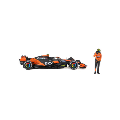 1:24 F1 MCLAREN MCL38 2024 WITH NORRIS DRIVER FIGURE