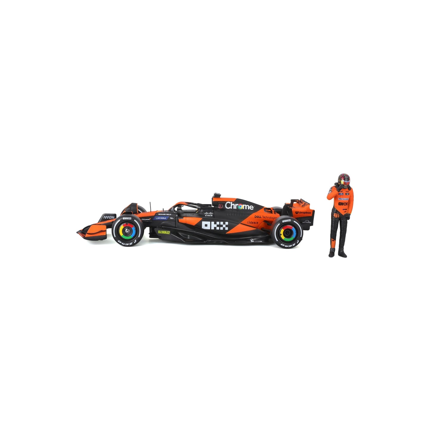 1:24 F1 MCLAREN MCL38 2024 AVEC FIGURINE PILOTE PIASTRI
