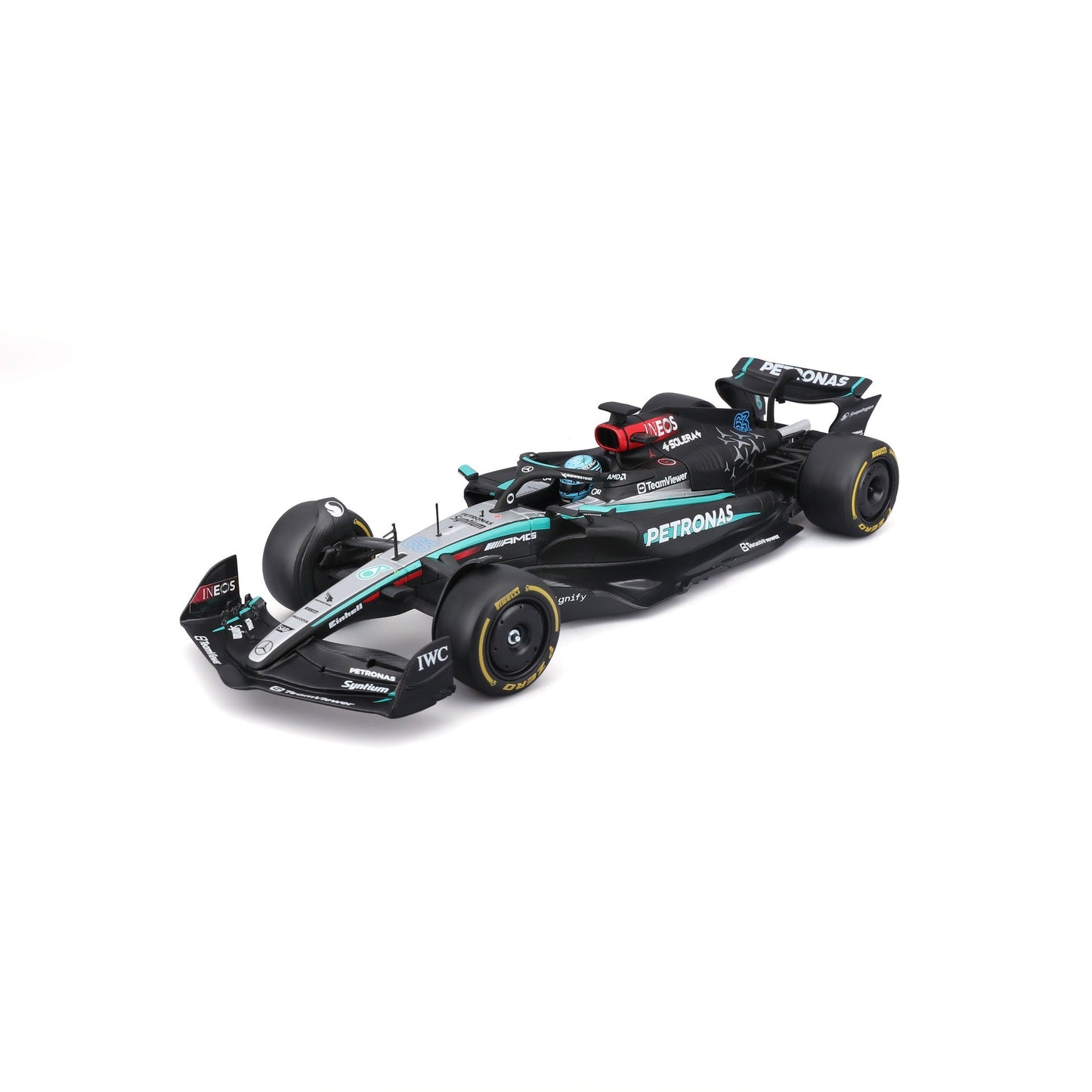 1:24 F1 MERCEDES AMG W15 2024 WITH HELMET RUSSELL