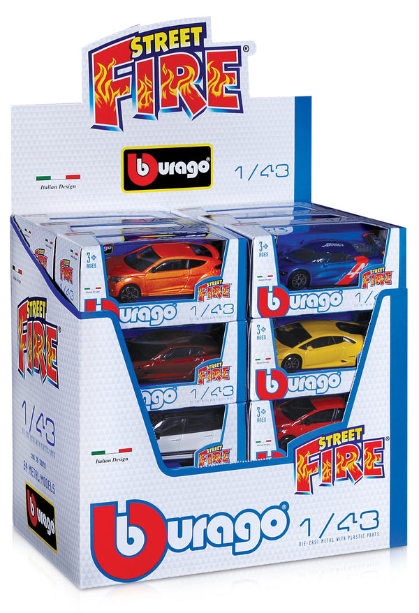 1:43 STREET FIRE DISTRIBUTEUR 24 PIÈCES