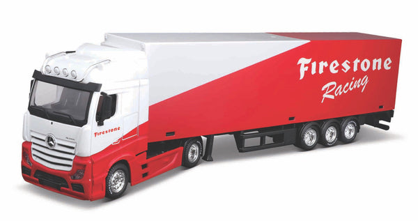 1:43 STREET FIRE HAULERS WITH TRAILER - M-B ACTROS GIGASPACE FIRESTONE