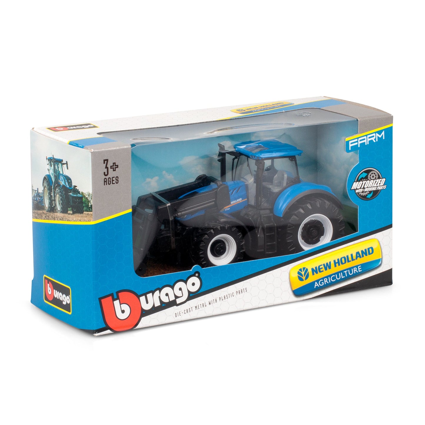 TRACTEUR NEW HOLLAND T7.315 DE 10 CM AVEC CHARGEUR FRONTAL