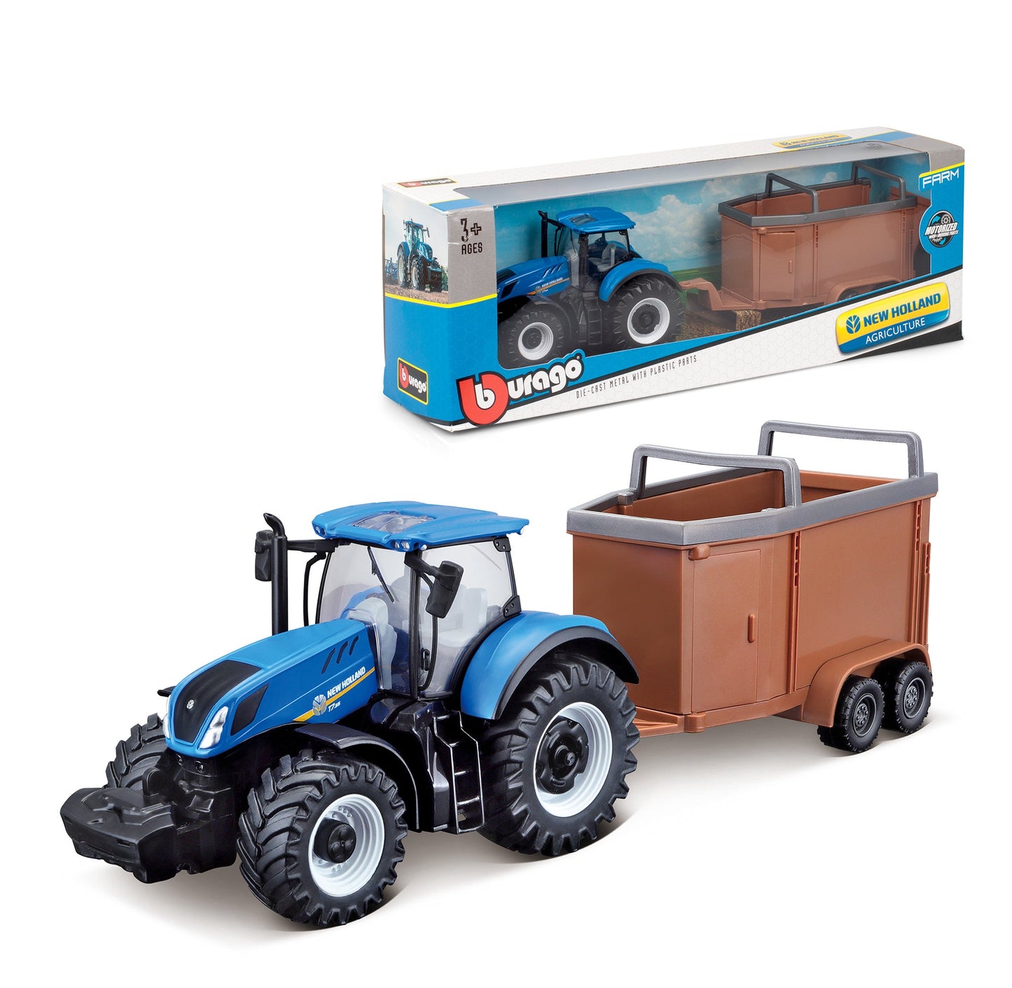 TRACTEUR NEW HOLLAND T7.315 10CM AVEC COFFRE À CHEVAUX