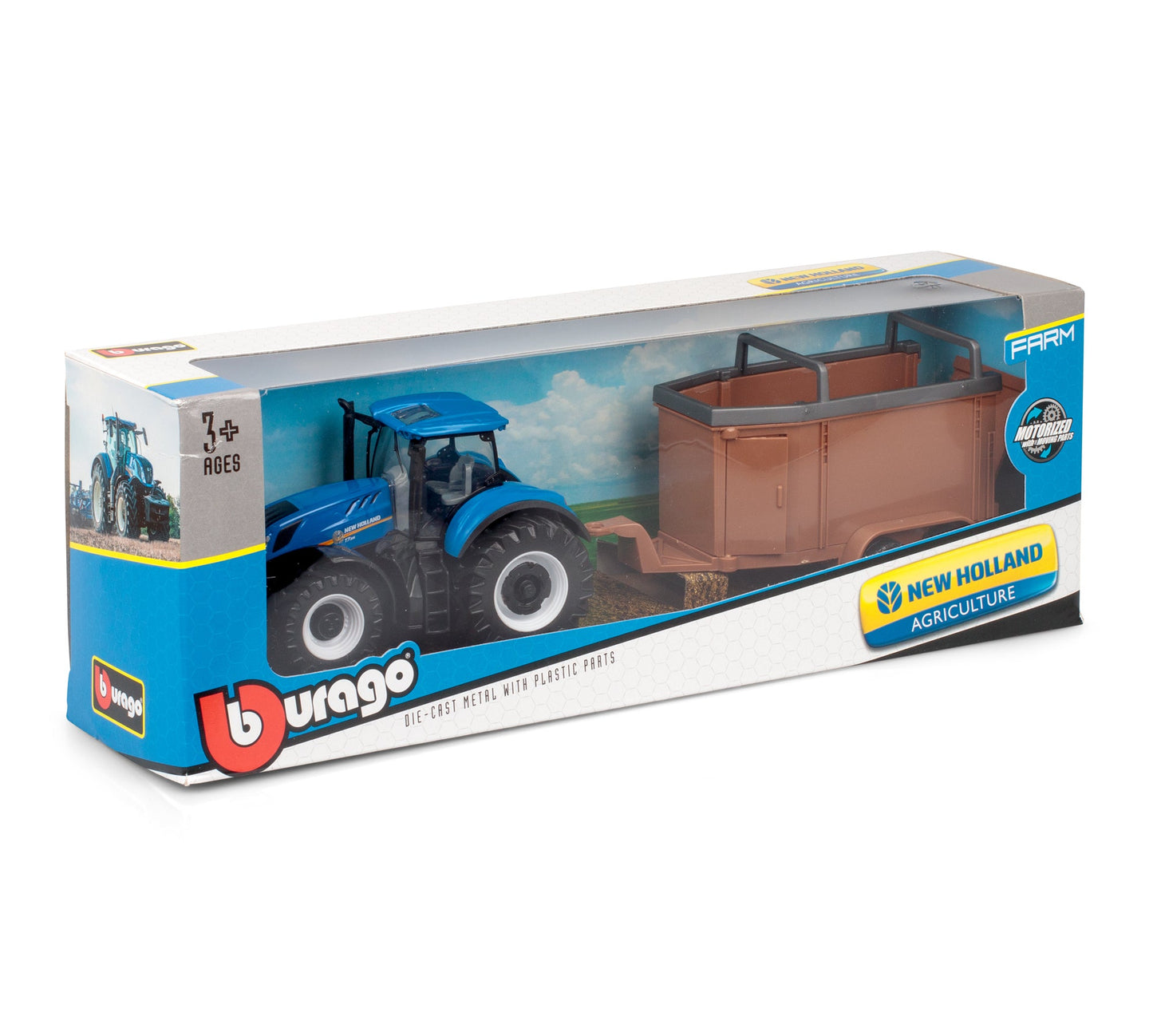 TRACTEUR NEW HOLLAND T7.315 10CM AVEC COFFRE À CHEVAUX