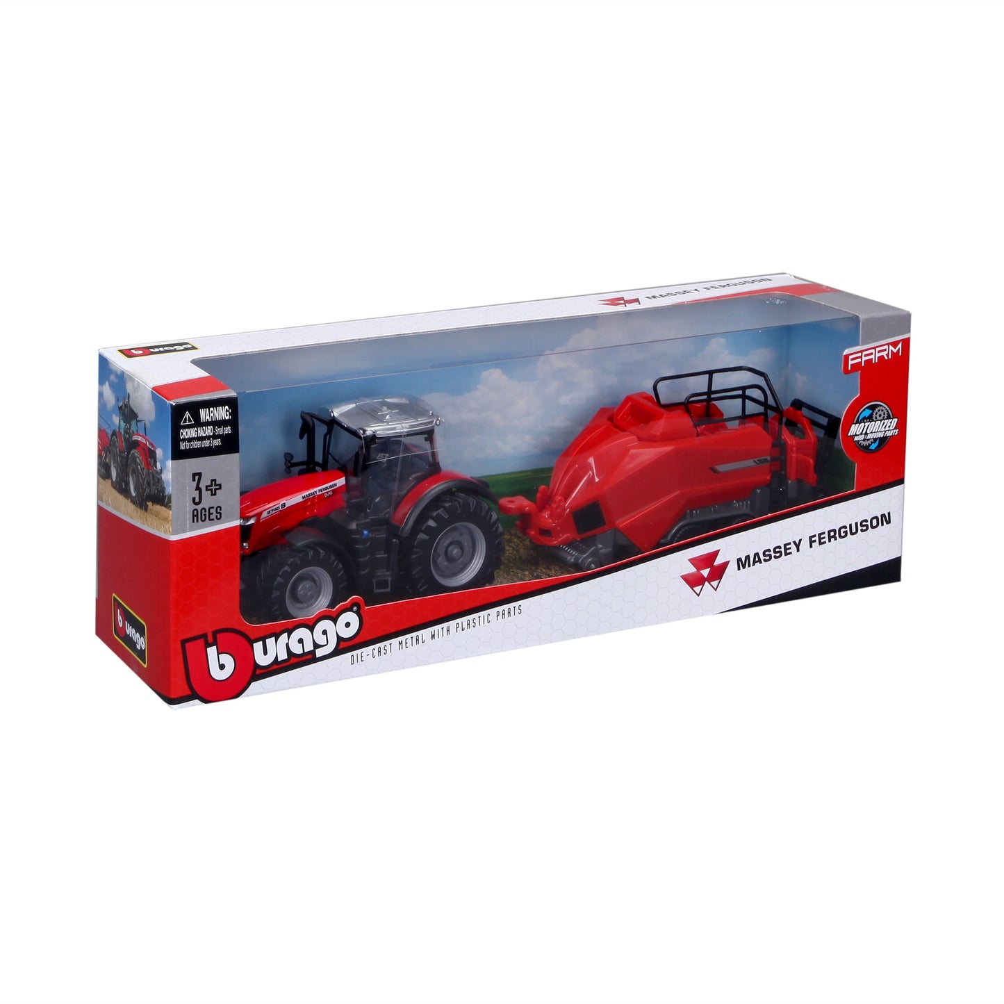 10 CM MASSEY FERGUSON 8740S TRACTOR WITH BALER HITCH
