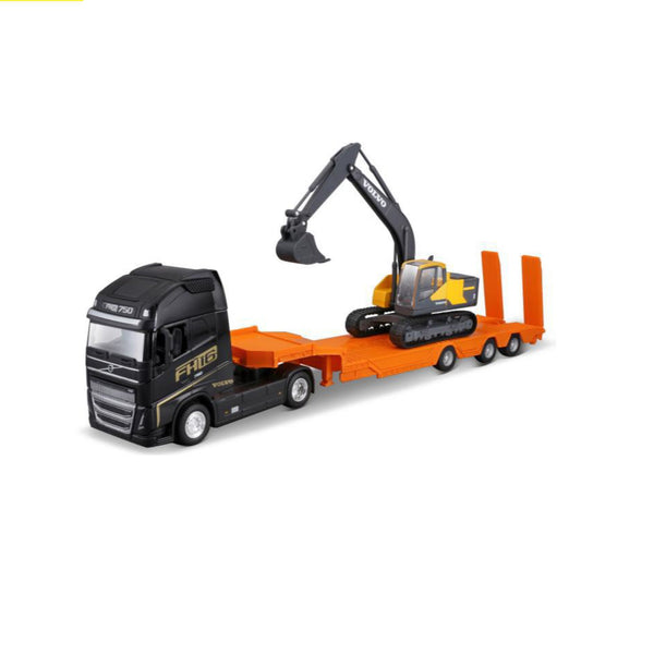 1:43 VÉHICULE DE POMPIERS DE RUE VOLVO AVEC VÉHICULE DE CONSTRUCTION