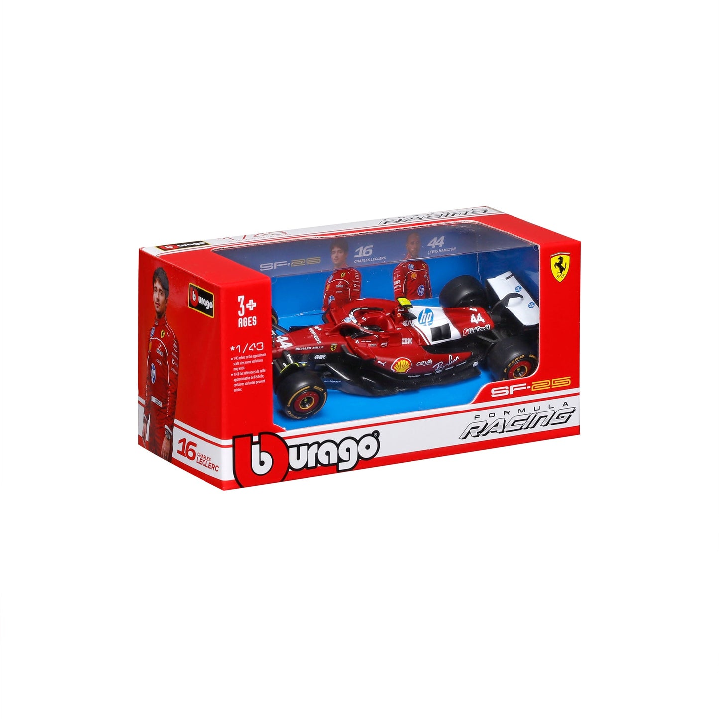 1:43 F1 FERRARI SF-25 2025 HAMILTON IN 12PC DISPENSER