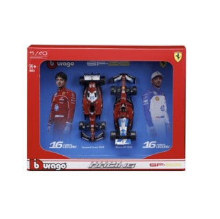 1:43 F1 FERRARI SF-25 2025 LECLERC DRIVER TWO PACK