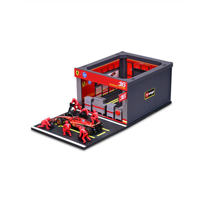 1:43 F1 FERRARI SF-24 2024 PIT PASS DIORAMA LECLERC