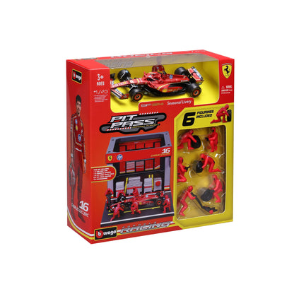 1:43 F1 FERRARI SF-24 2024 PIT PASS DIORAMA LECLERC