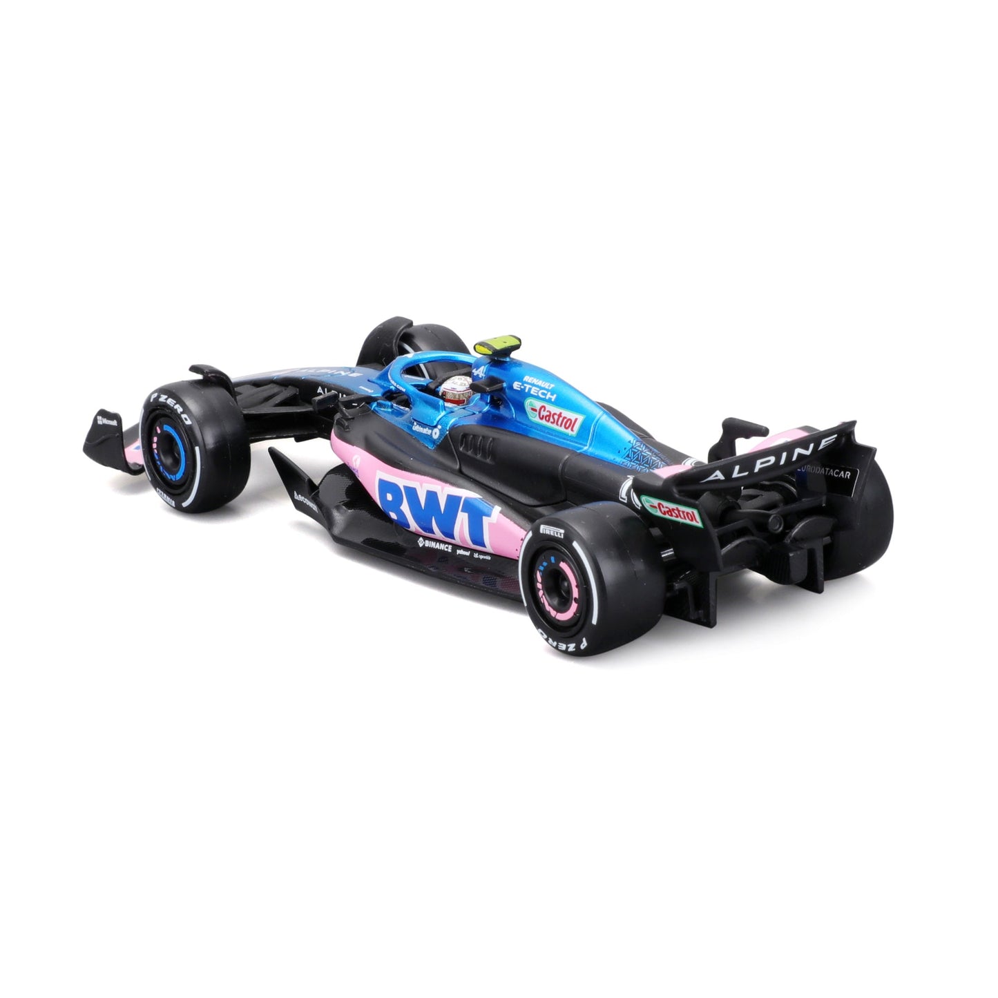 1:43 F1 BWT ALPINE F1 TEAM A523 2023 WITH GASLY HELMET