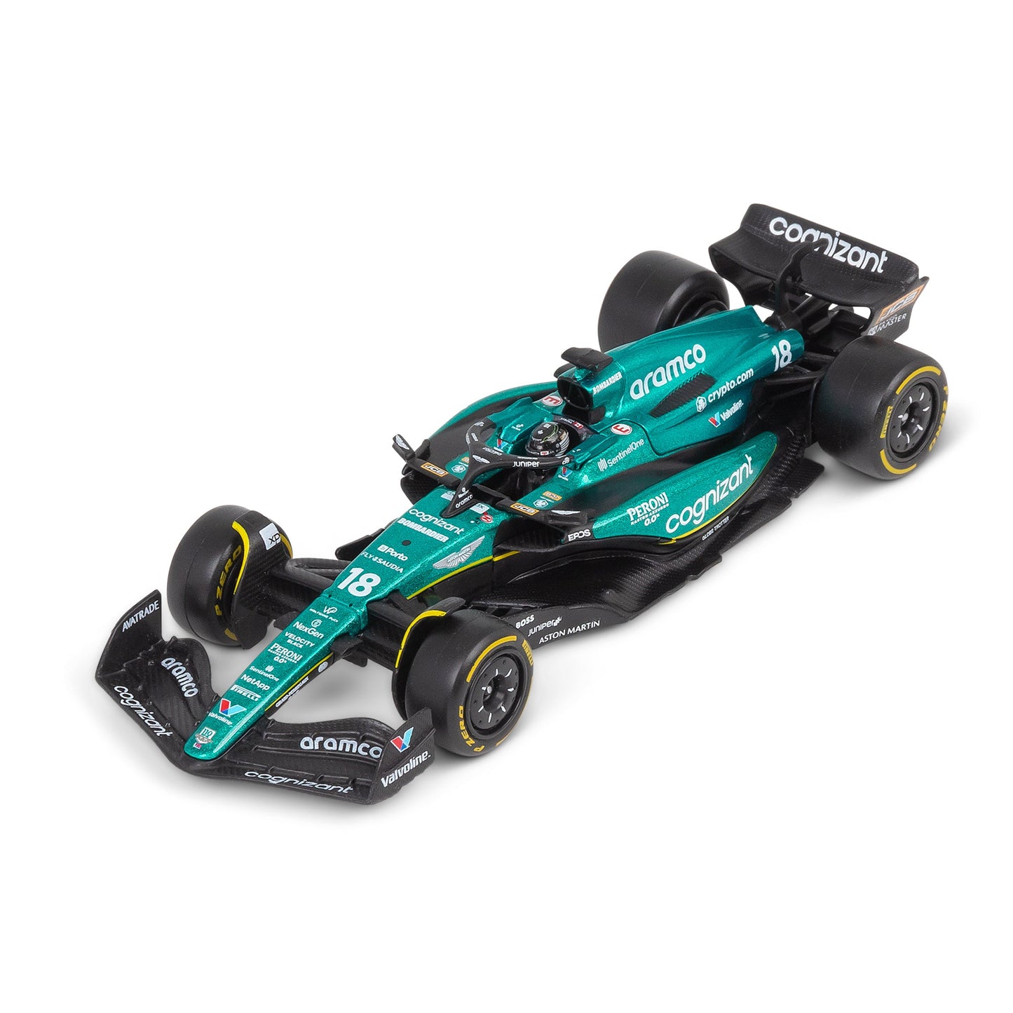 1:43 F1 ASTON MARTIN 2023 AMR23 AVEC PROMENADE AU CASQUE