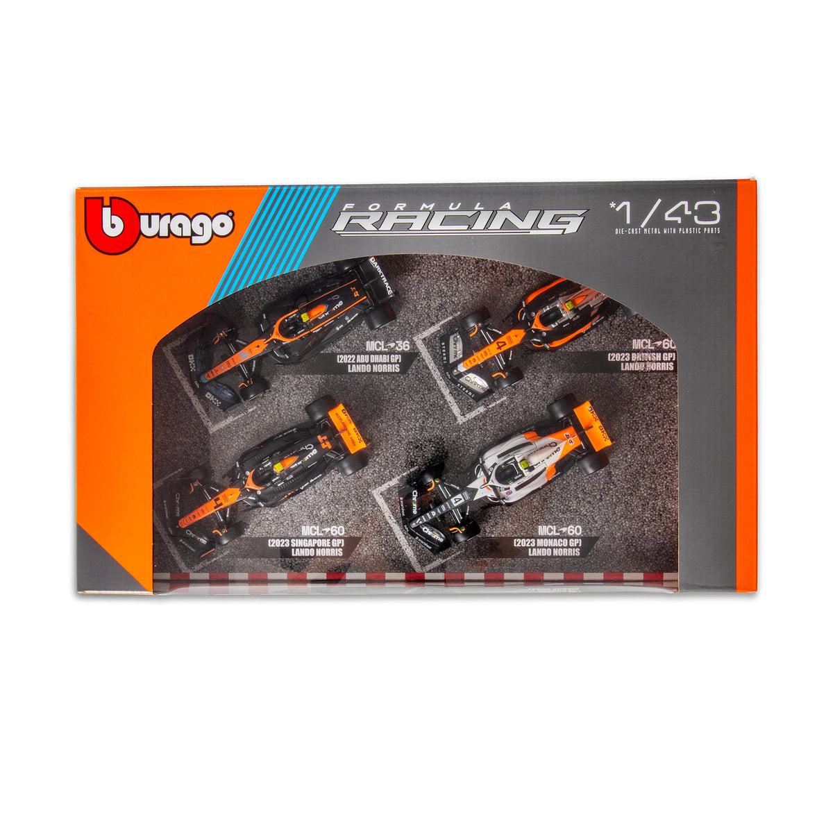 Coffret de 4 moments forts de la F1 McLaren Lando Norris à l'échelle 1:43