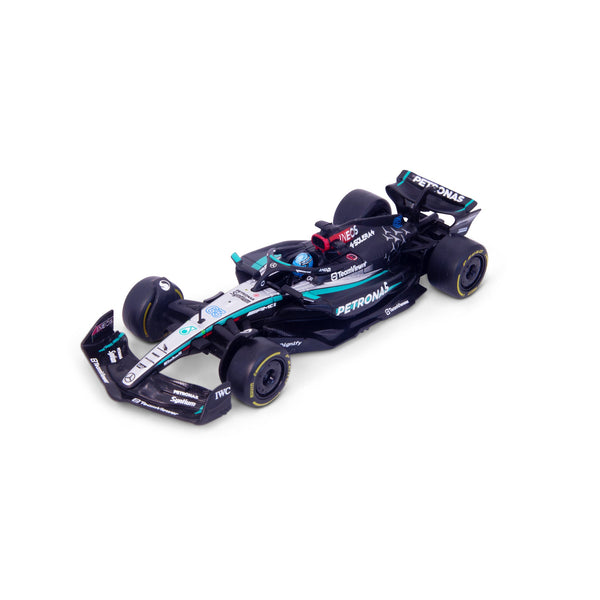 1:43 F1 MERCEDES AMG W15 2024 AVEC CASQUE RUSSELL