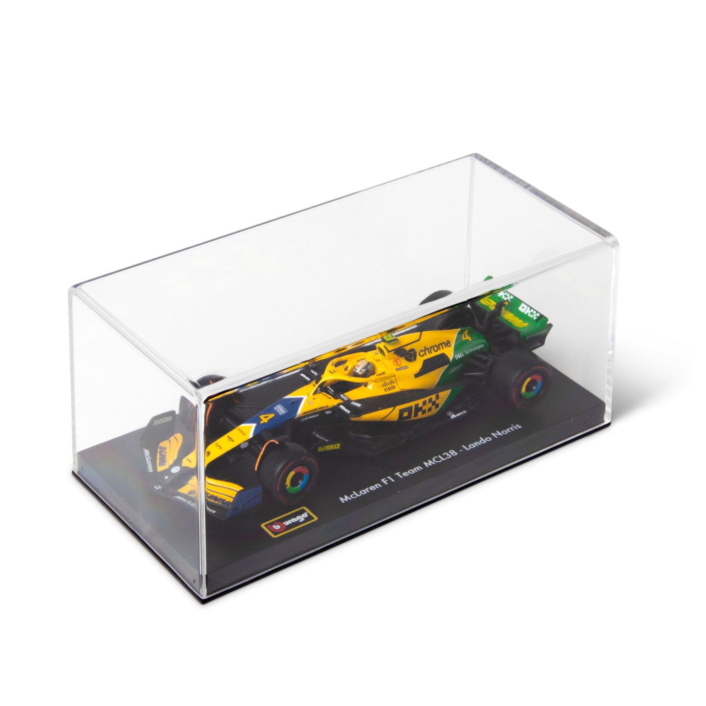 1:43 F1 MCLAREN MCL38 2024 WITH NORRIS SENNA LIVERY HELMET
