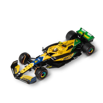 1:43 F1 MCLAREN MCL38 2024 WITH NORRIS SENNA LIVERY HELMET