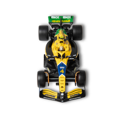 1:43 F1 MCLAREN MCL38 2024 WITH NORRIS SENNA LIVERY HELMET