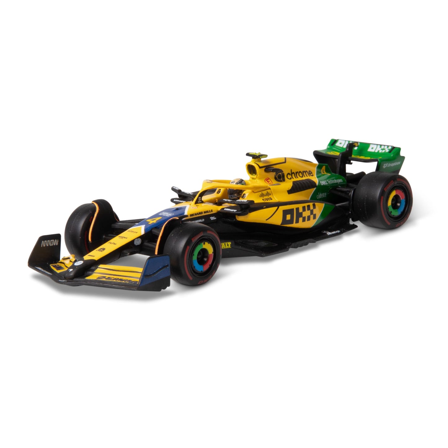 1:43 F1 MCLAREN MCL38 2024 WITH NORRIS SENNA LIVERY HELMET