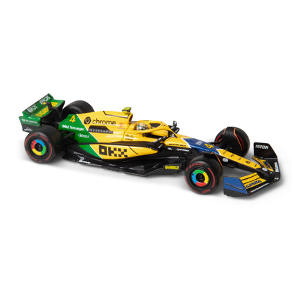 1:43 F1 MCLAREN MCL38 2024 WITH NORRIS SENNA LIVERY HELMET