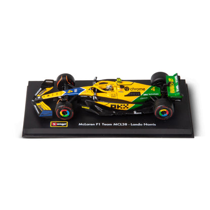 1:43 F1 MCLAREN MCL38 2024 WITH NORRIS SENNA LIVERY HELMET