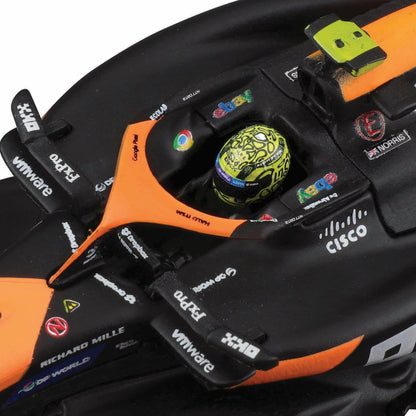 1:43 F1 MCLAREN MCL38 2024 WITH NORRIS HELMET