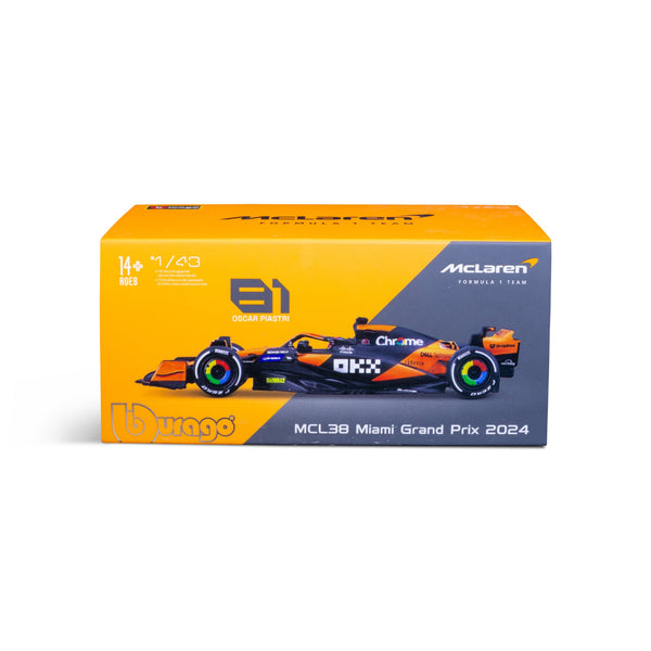 1:43 F1 MCLAREN MCL38 2024 AVEC CASQUE PIASTRI